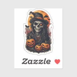 Halloween Witch Skulls – Spooky Gothic Witchcraft Sticker