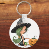 Halloween Witch Sleutelhanger (Voorkant)