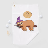 Halloween Witch Sloth Premium T-shirt Golfhanddoek (Insitu)