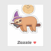 Halloween Witch Sloth Premium T-shirt Sticker (Vel)