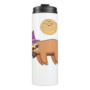 Halloween Witch Sloth Premium T-shirt Thermosbeker