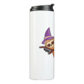 Halloween Witch Sloth Premium T-shirt Thermosbeker (Gedraaid links)