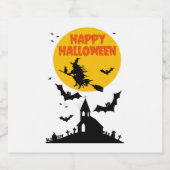 Halloween witch sparkling wijnetiket (Enkel label)
