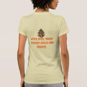 Halloween Witch Spell among Skulls T-shirt (Achterkant)