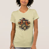 Halloween Witch Spell among Skulls T-shirt (Voorkant)