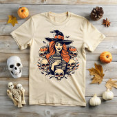 Halloween Witch Spell among Skulls T-shirt