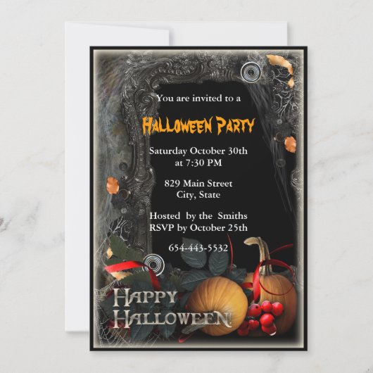 Halloween Witch Spell Book Party Uitnodiging (Voorkant)