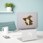  Halloween Witch Spooky Seizoen Sticker (Laptop op bureau)