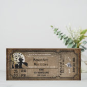 Halloween Witch Spooky Ticket Invitation Kaart (Staand voorkant)