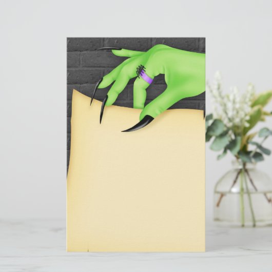 Halloween Witch Stationery Briefpapier (Staand voorkant)