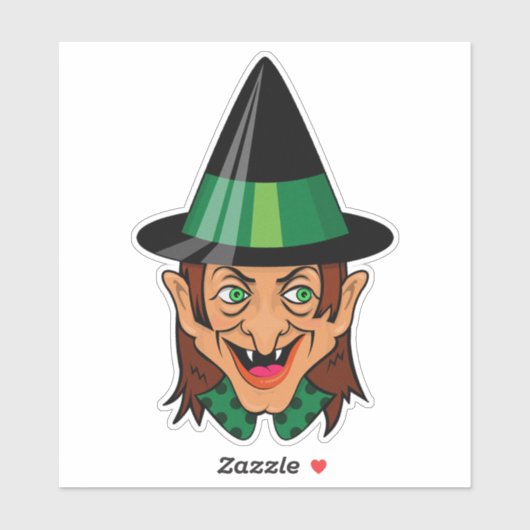  Halloween Witch Sticker (Vel)