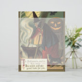 Halloween Witch Stirring Magic Cauldron (Staand voorkant)