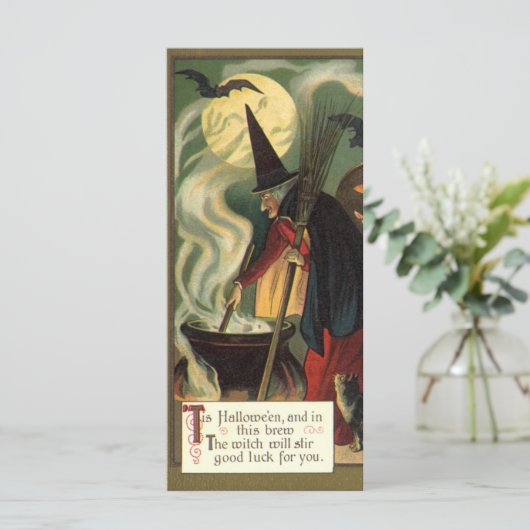  Halloween Witch Stirring Magic Cauldron (Staand voorkant)