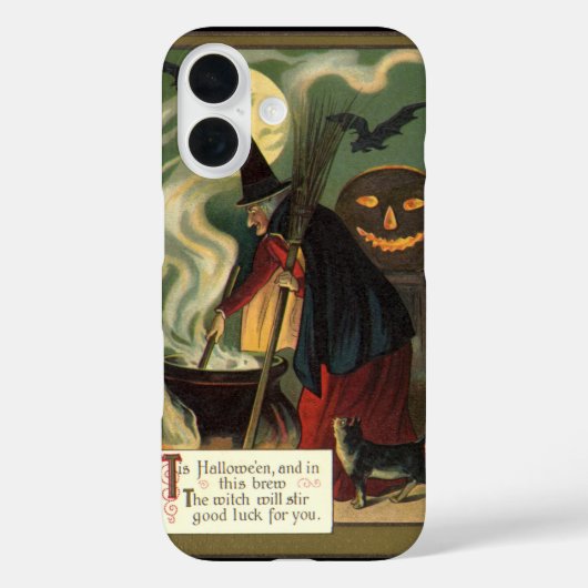 Halloween Witch Stirring Magic Cauldron Case-Mate iPhone Case (Achterkant)