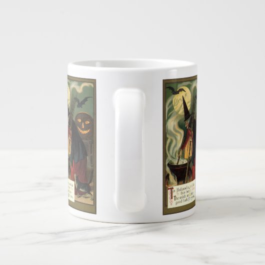  Halloween Witch Stirring Magic Cauldron Grote Koffiekop (Achterkant)