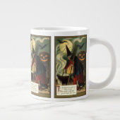 Halloween Witch Stirring Magic Cauldron Grote Koffiekop (Rechts)