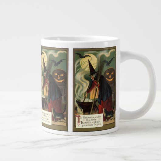  Halloween Witch Stirring Magic Cauldron Grote Koffiekop (Rechts)