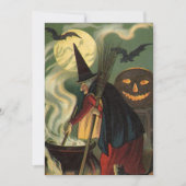  Halloween Witch Stirring Magic Cauldron Kaart (Voorkant)