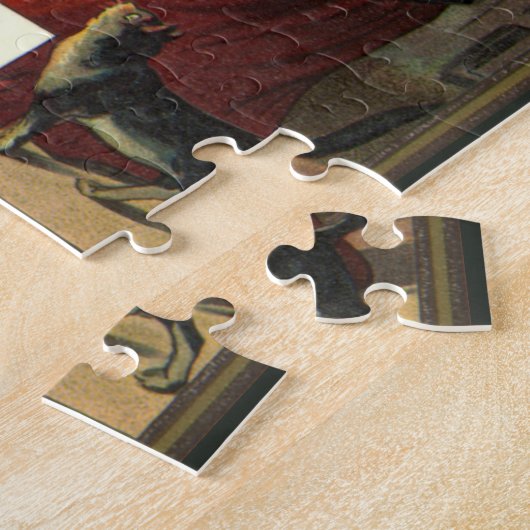  Halloween Witch Stirring Magic Cauldron Legpuzzel (Zijkant)