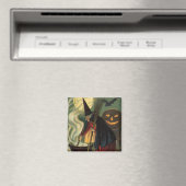 Halloween Witch Stirring Magic Cauldron Magneet (Insitu (Vaatwasser))