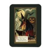  Halloween Witch Stirring Magic Cauldron Magneet (Verticaal)