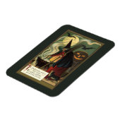  Halloween Witch Stirring Magic Cauldron Magneet (Linkerzijde)