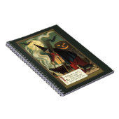 Halloween Witch Stirring Magic Cauldron Notitieboek (Rechterzijde)