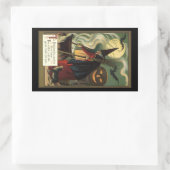  Halloween Witch Stirring Magic Cauldron Rechthoekige Sticker (Tas)