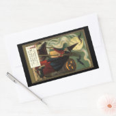  Halloween Witch Stirring Magic Cauldron Rechthoekige Sticker (Envelop)