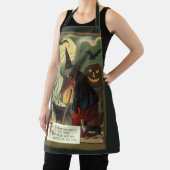 Halloween Witch Stirring Magic Cauldron Schort (Insitu)