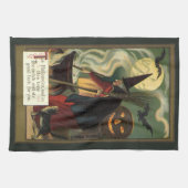  Halloween Witch Stirring Magic Cauldron Theedoek (Horizontaal)