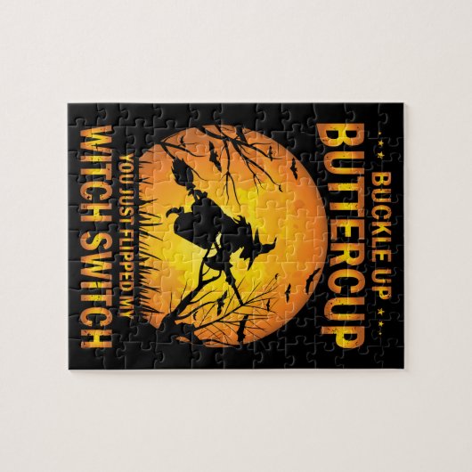 Halloween Witch Switch Buckle Up Buttercup Legpuzzel (Horizontaal)