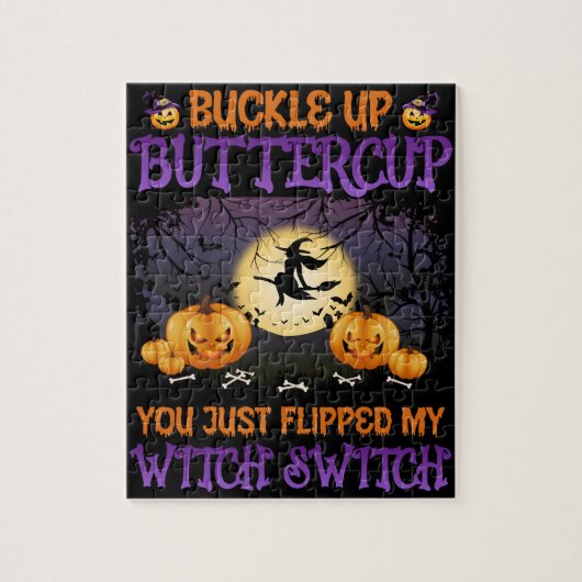 Halloween Witch Switch Buckle Up Buttercup Legpuzzel (Verticaal)