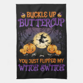 Halloween Witch Switch Buckle Up Buttercup Theedoek (Verticaal)