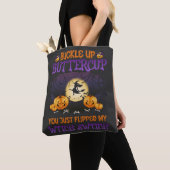 Halloween Witch Switch Buckle Up Buttercup Tote Bag (Dichtbij)