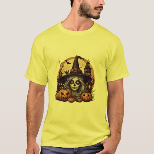 Halloween Witch T-shirt (Voorkant)
