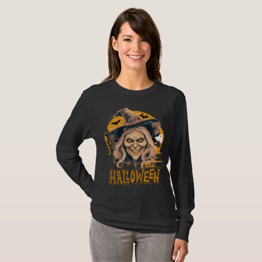 Halloween Witch T-shirt (Voorkant volledig)