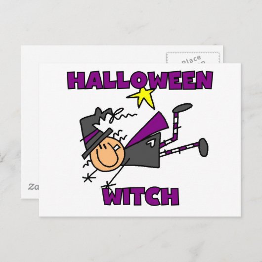 Halloween Witch T-shirts en Gifts Briefkaart (Voorkant / Achterkant)