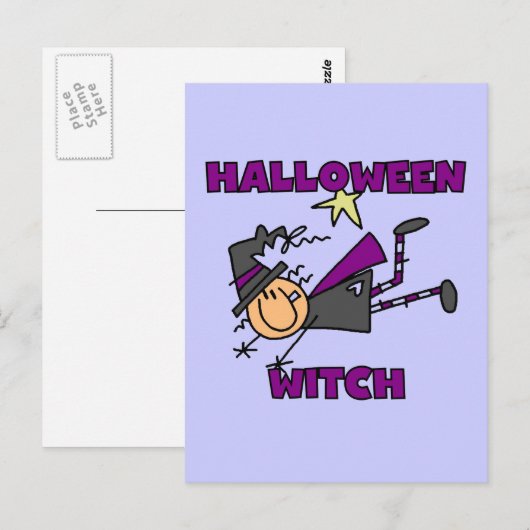 Halloween Witch T-shirts en Gifts Briefkaart (Voorkant / Achterkant)