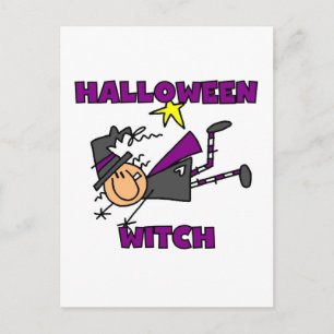 Halloween Witch T-shirts en Gifts Briefkaart