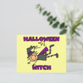 Halloween Witch T-shirts en Gifts Briefkaart (Staand voorkant)