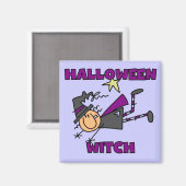 Halloween Witch T-shirts en Gifts Magneet (Voorkant / Achterkant)