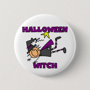 Halloween Witch T-shirts en Gifts Ronde Button 5,7 Cm