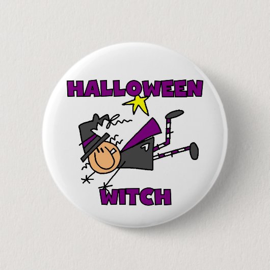 Halloween Witch T-shirts en Gifts Ronde Button 5,7 Cm (Voorkant)