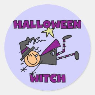 Halloween Witch T-shirts en Gifts Ronde Sticker