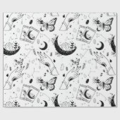 Halloween Witch Tarot Card Crystal Moon Cadeaupapier (Vlak)