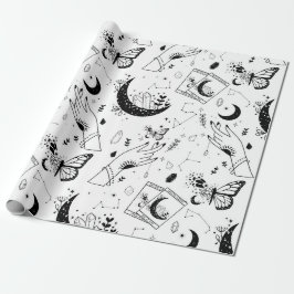 Halloween Witch Tarot Card Crystal Moon Cadeaupapier