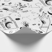 Halloween Witch Tarot Card Crystal Moon Cadeaupapier (Hoek)