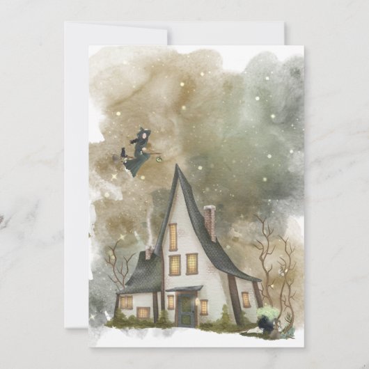 Halloween Witch Thaise Uitnodiging (Achterkant)