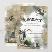 Halloween Witch Thaise Uitnodiging (Voorkant / Achterkant)